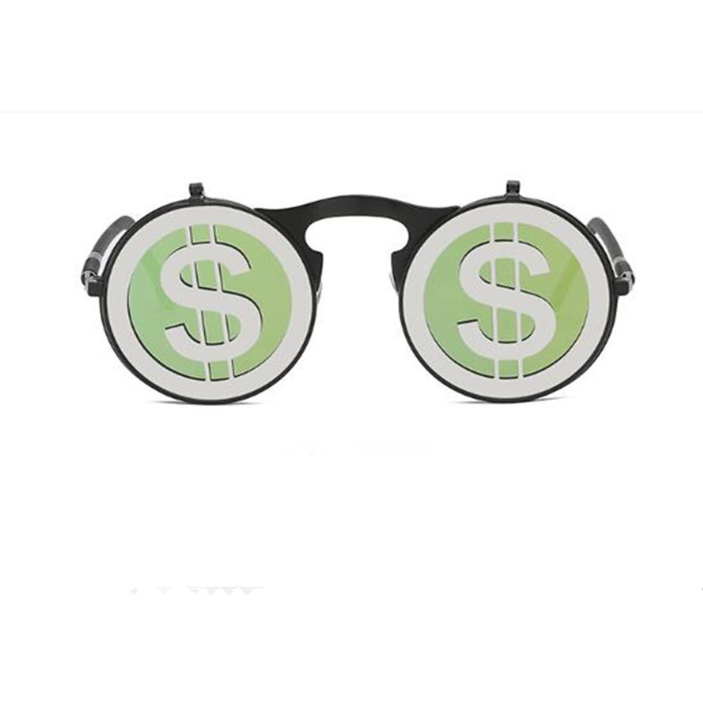 Dampf Punk Klappe retro Brille Sonnenbrille Männer Frauen Neue Runde kippen hoch Brille modisch Persönlichkeit Sonnenbrille: 5