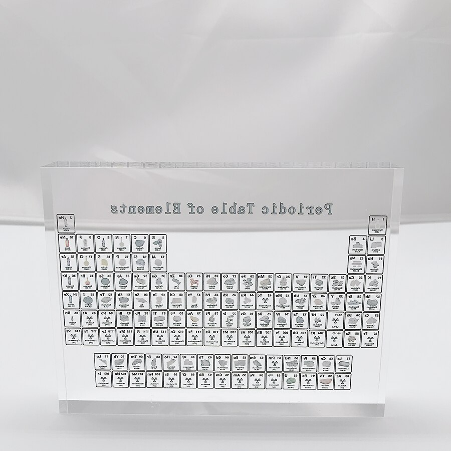 Printing Acrylic Periodic Table Display Kids Teaching tool Birthday Chemical Element Frame Decoration Crafts