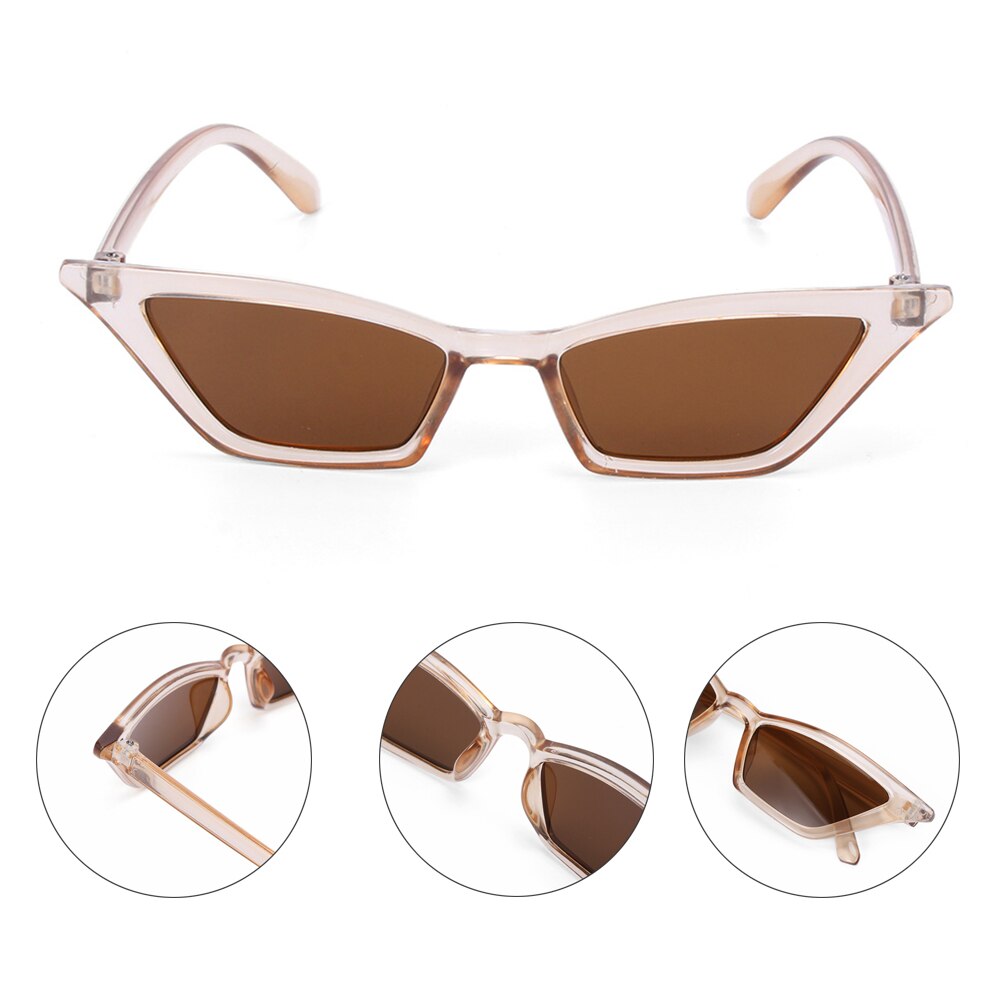 1 stk vintage cat eye solbriller til kvinder lille stel  uv400 solskærme briller street eyewear luksus trending solbriller
