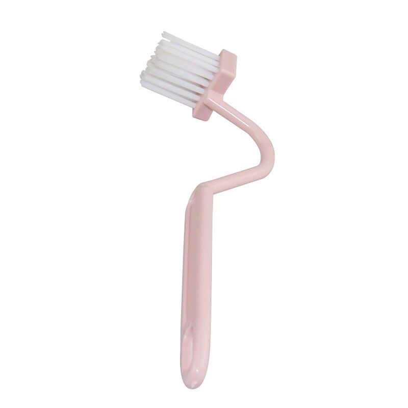 Brosse de toilette japonaise de Type S Portable, nettoyeur de toilettes, épurateur, courbe, poignée latérale pliante, brosse d'angle: Pink