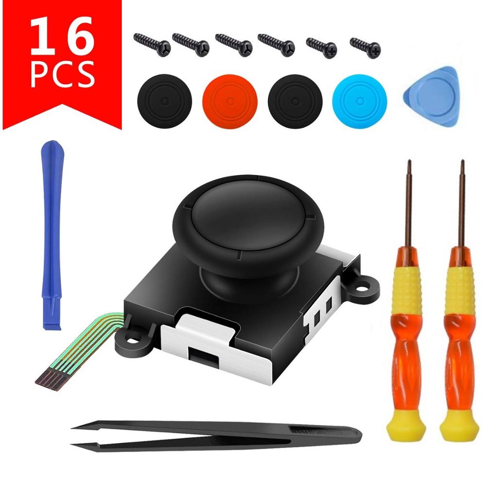 21 In 1 3D Vervanging Joystick Analoge Thumb Stick Reparatie Kit Tri-Wing Kruis Schroevendraaier Pry Tool Voor Nintendo schakelaar Controller: 1