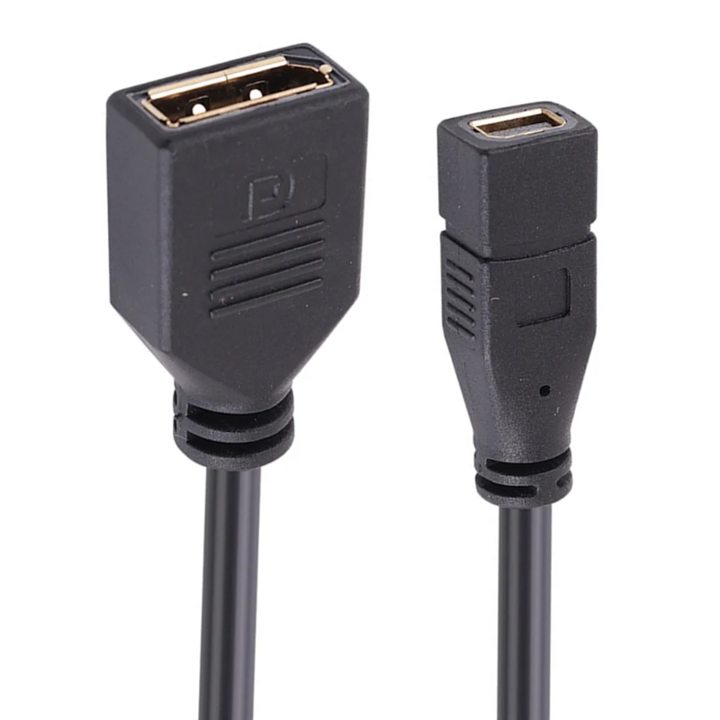 Displayport Cable Adapter Female Socket Panel Mount To Mini Displayport Female Cable Adapter Mini Dp-dp Wire 4k 2k 60hz Av Line
