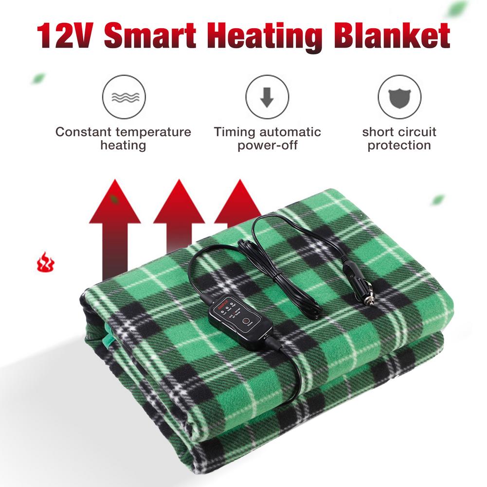 110*145cm cobertor elétrico do carro 12v isqueiro aquecimento rápido flanela cobertor xale inverno quente para benz w211 suv rv caminhão