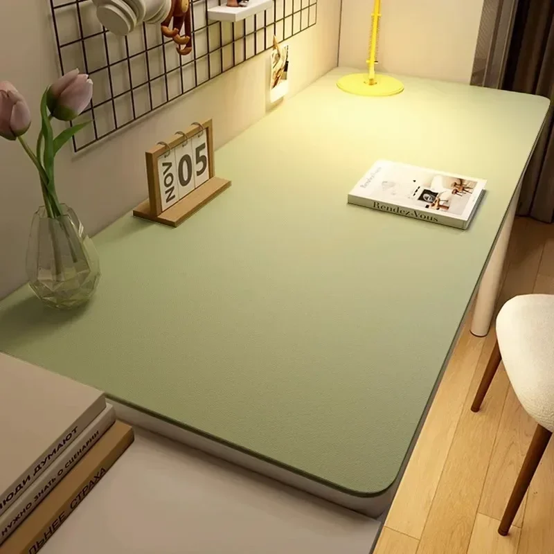 Leather Table cloth for Home Easy Clean Table Protector Waterproof Tea Coaster Large Desk Mat Anti-Slip Gamer Keyboard Mouse Mat: WHITE / 80*120cm