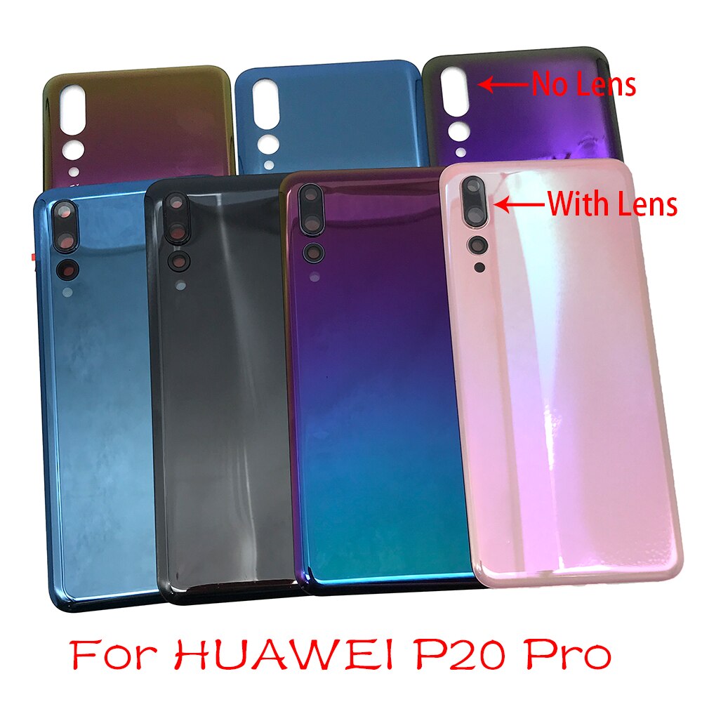 Voor Huawei P20 Pro Terug Batterij Glass Cover Panel Achterklep Case Voor Huawei P20 Pro Back Cover Behuizing Met camera Lens