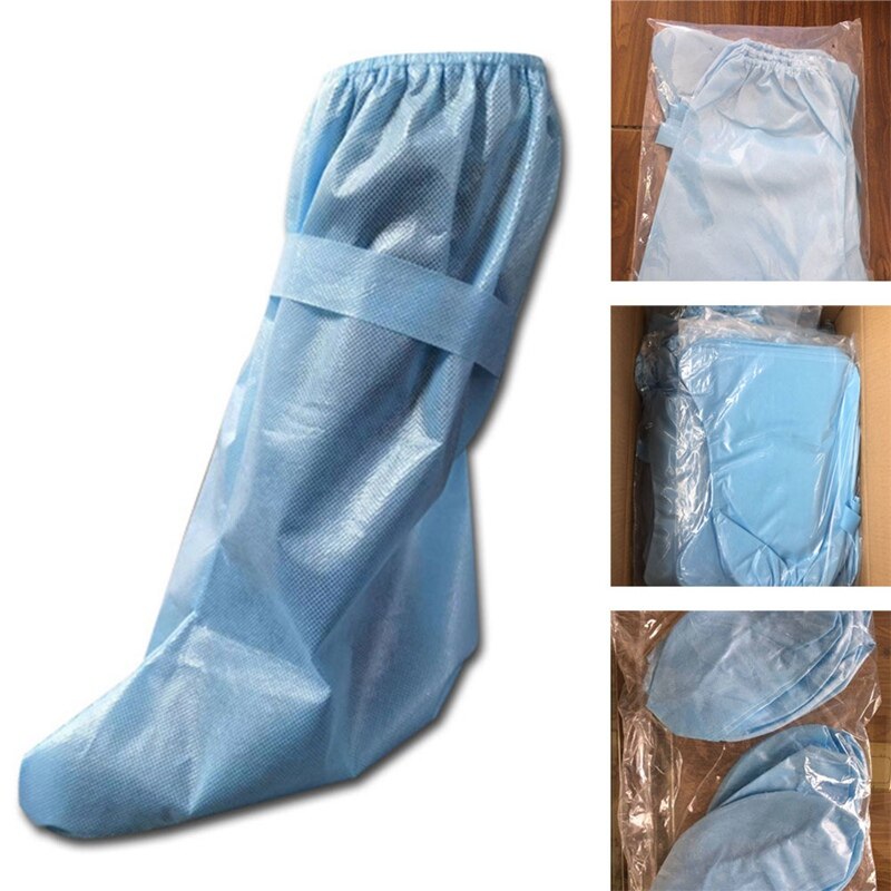 Protective Safety Disposable Non-woven Protection Isolation Shoes Cover Headgear Unisex Anti-Pullution Covers