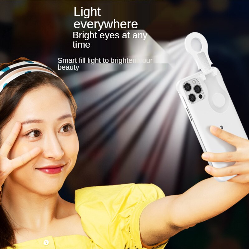 For Apple iPhone 12 Ring Light Case With Flash Light For Beauty Photos For iPhone 12 pro max LED Selfie Fill Light Phone Case