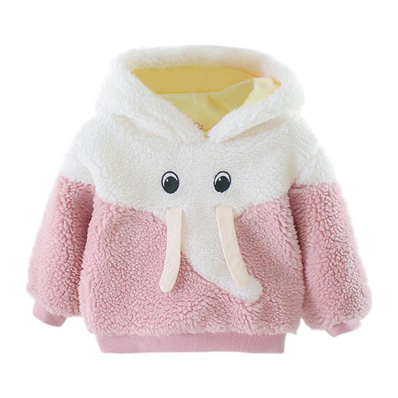 Durable bébé filles manteau habile fabrication coton bébé filles dessin animé à manches longues polaire hiver beau manteau de loisirs: Rose / 12M