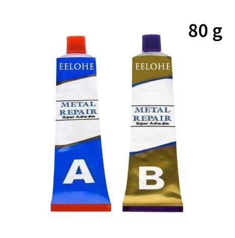 Colla AB riparazione di metalli ad alta temperatura adesivo riparazione di crepes saldatura industriale asciugatura rapida colla speciale fai-da-te super colla: 80G