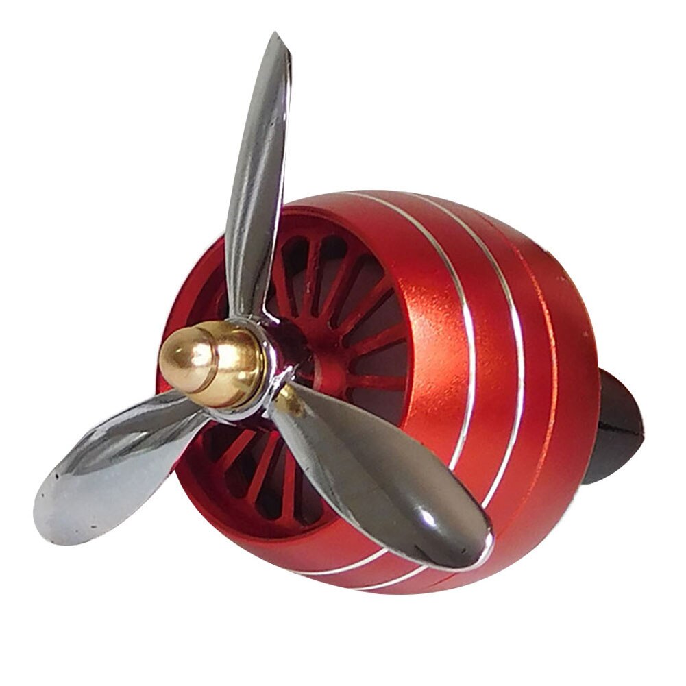 Auto Air Vent Luchtverfrisser Parfum Clip Led Fan Geur Aroma Diffuser Decoratie Fan Auto Decor: Rood