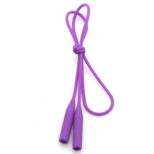 1 Pc Elastische Siliconen Brillen Bandjes Zonnebril Keten Sport Anti-Slip String Bril Touwen Band Koord Holde: Purple round Head