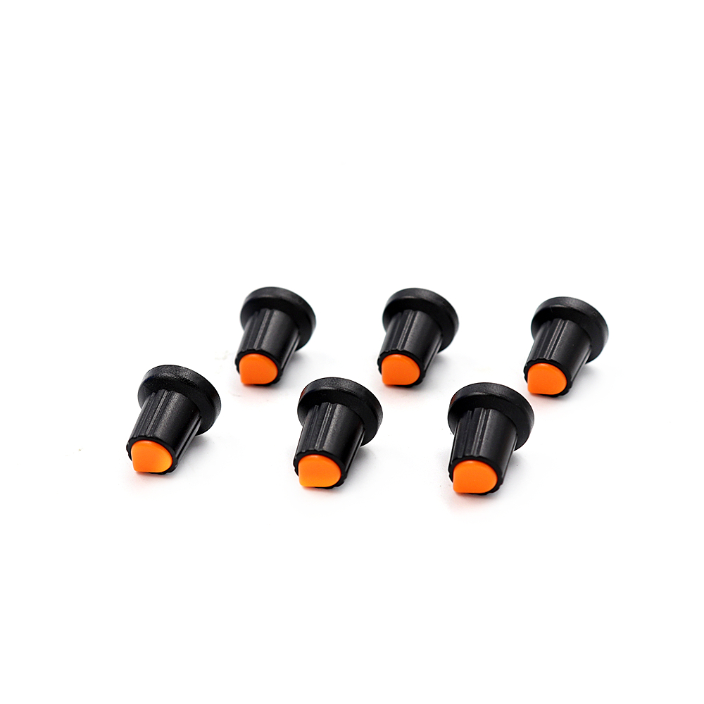 6Pcs Plastic Knop Pruimenbloesem Handvat 15X17mm AG2 Potentiometer Versterker Knop: Oranje