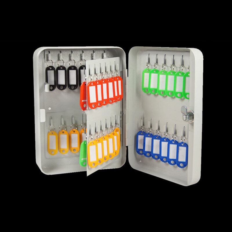 metal key box tool case Storage bin key management car wall-mounted key cabinet with 48 key card Office Hotel facility Property