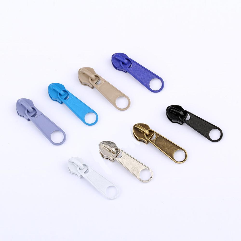 Deslizador de cremallera de Metal para manualidades, Kit de reparación de cremalleras con cabeza extractora de nailon, bolsa de ropa y maleta, accesorios DIY, 30 unidades, 5 #: Random Send 30pcs