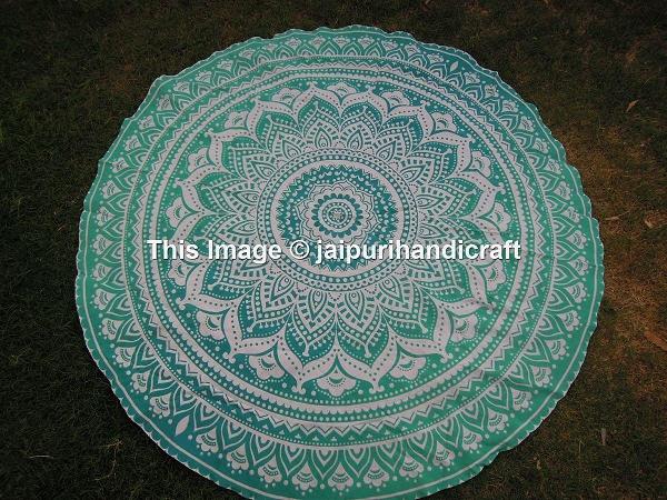 150cm bohem chiffon stor tynn mandala sommer rund strand skjerf håndkle solbad sjal wraps billedvev serviette de plage ymb 22