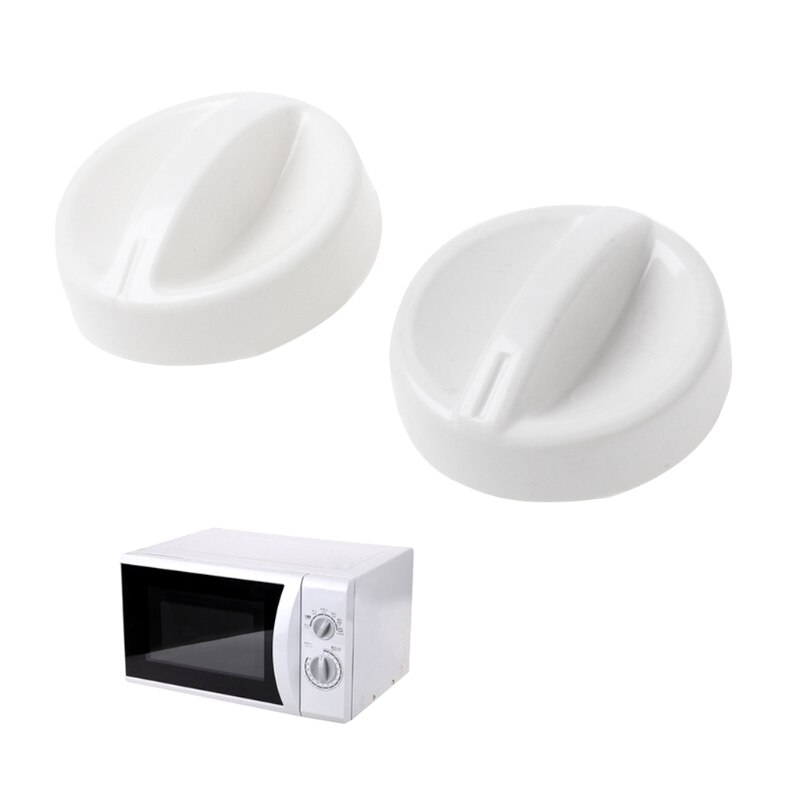 Interruptor de control del temporizador perilla giratoria de plástico para horno de microondas Universal 2 uds