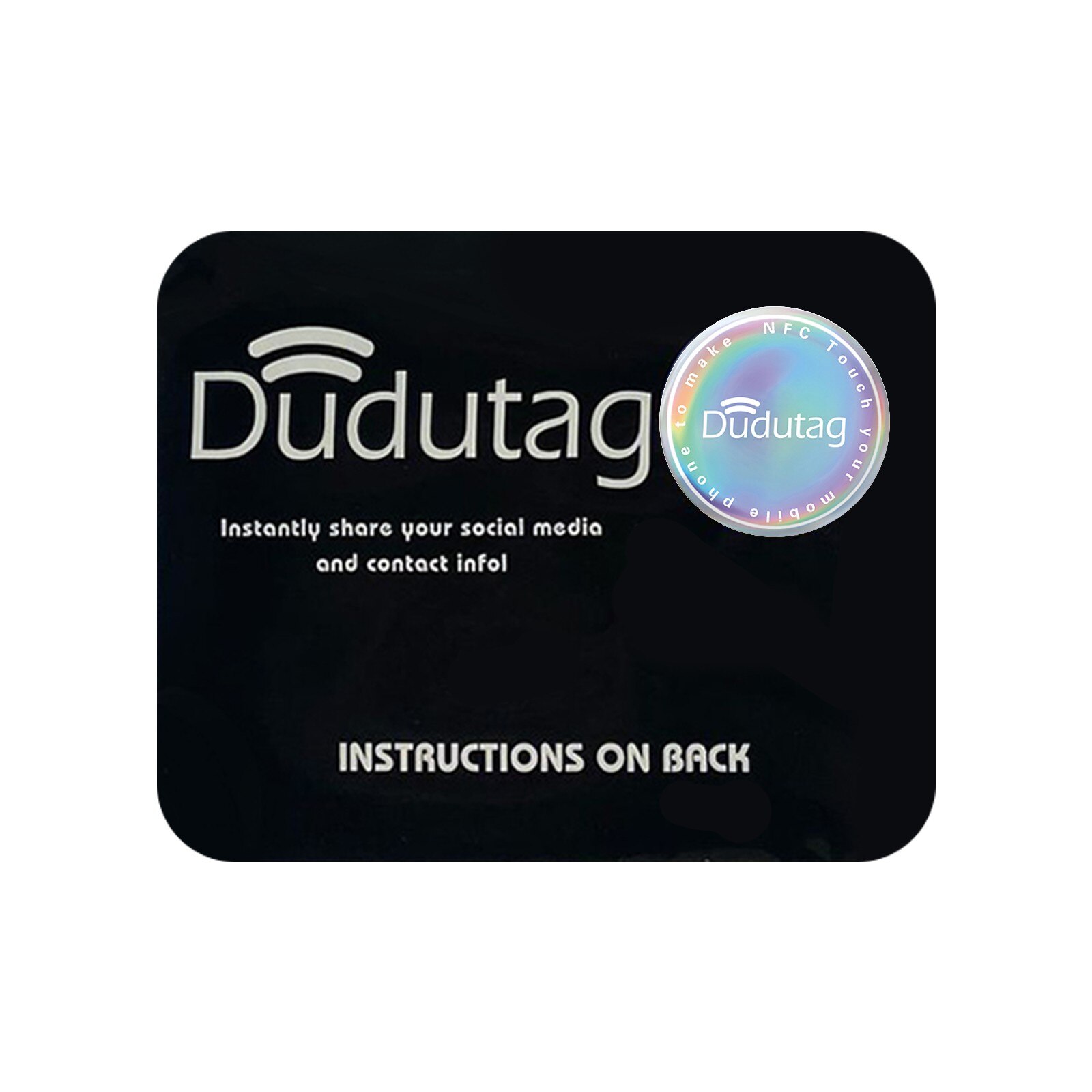 Dudutag-pegatinas inteligentes de un clic para tarjetas de negocios, parches digitales para citas, compatibles con dispositivos IOS y Android: E