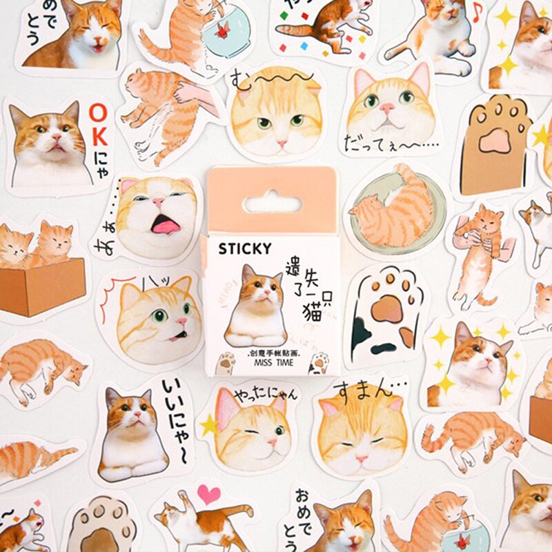 46 Stks/pak Leuke Dieren Kawaii Papier Stickers Groene Veld Dagboek Diy Scrapbooking Label Sticker Briefpapier: C