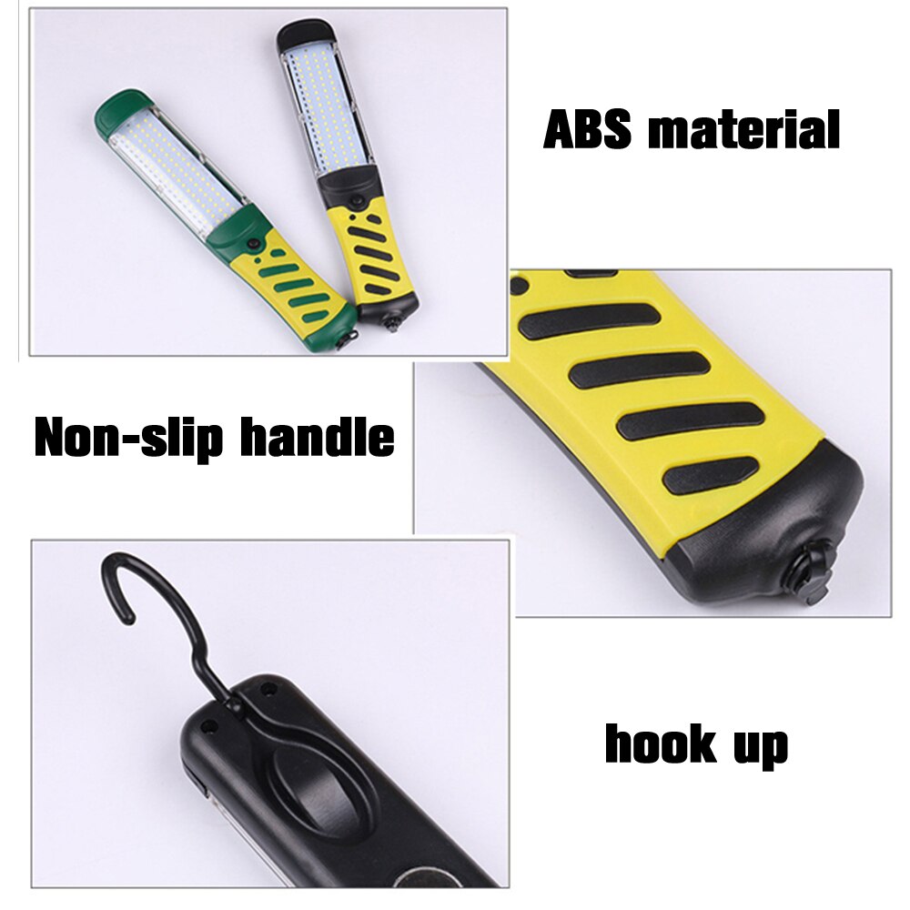 1PC Tragbare Super helle Sicherheit LED Notfall Arbeit Licht Kolben 80 LED Magnetische Auto Inspektion Reparatur Handheld Arbeit Lampe hangable