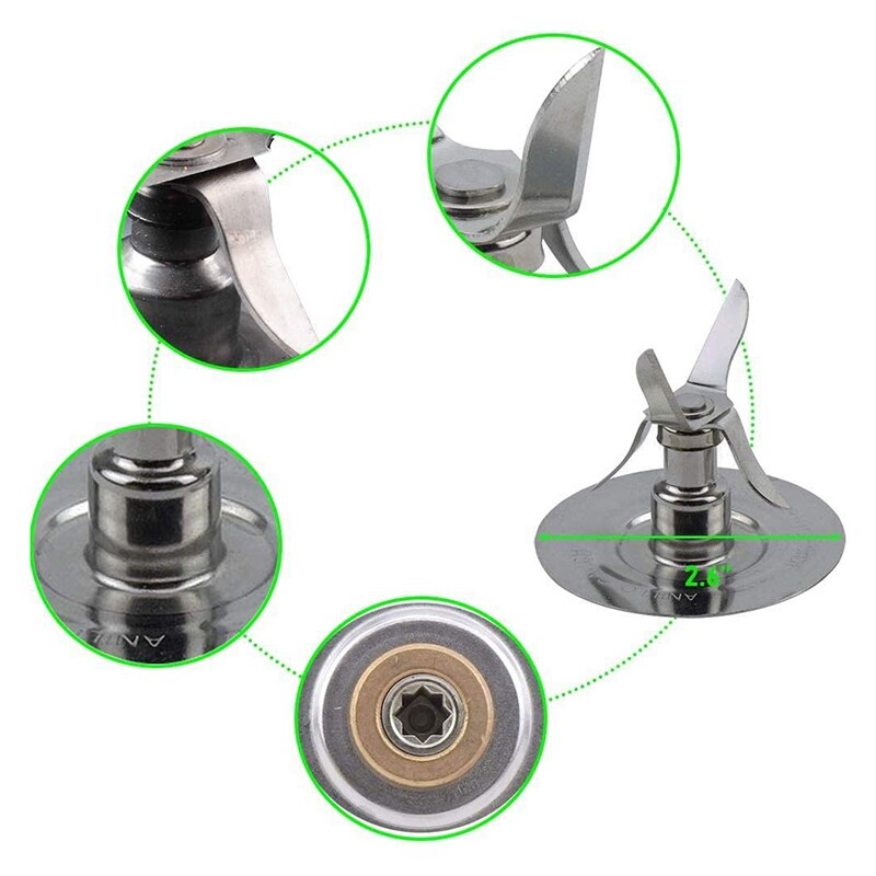 Replacement Parts for Oster & Osterizer Blender Refresh Kit ,4961 Blender ,Blade 4902 Bottom Cap and Rubber Gasket