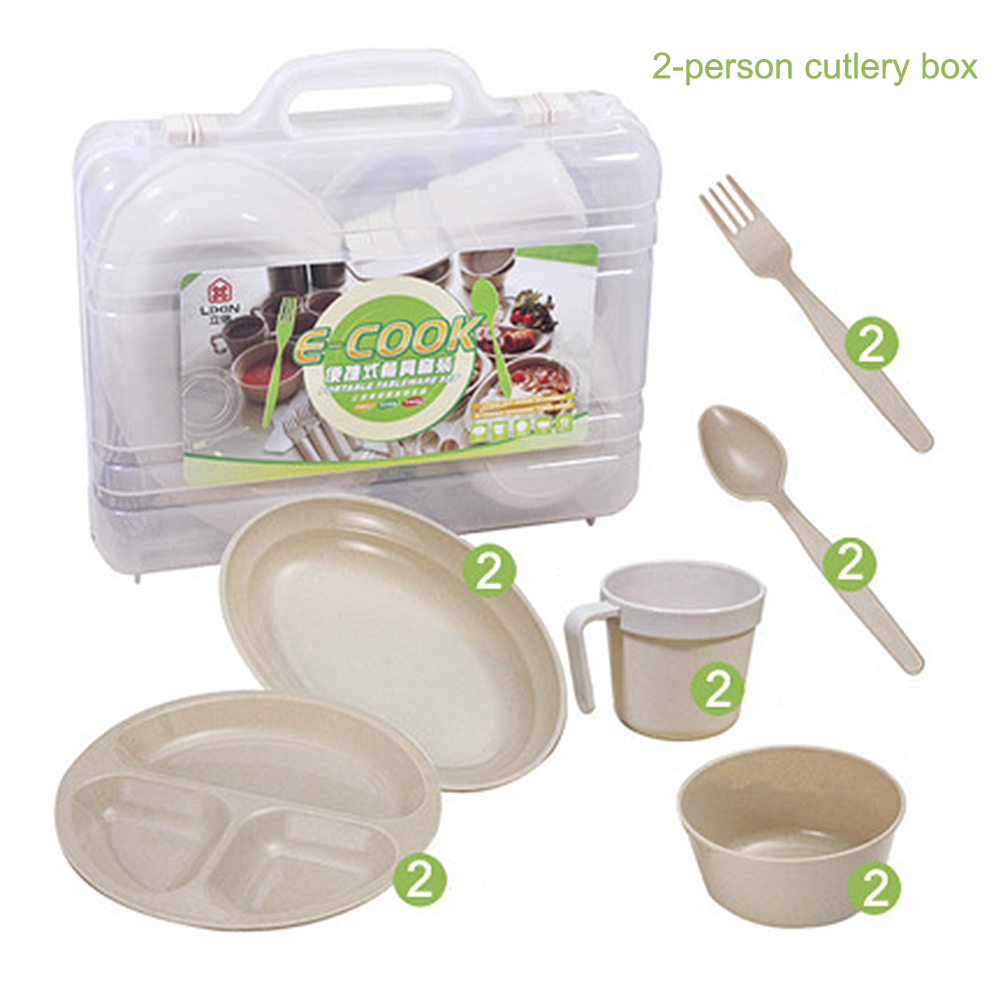 12 / 24 st picknick camping utomhus plast återanvändbara porslin rätter set utomhus porslin för picknick vandring bekvämt resande: 12 st