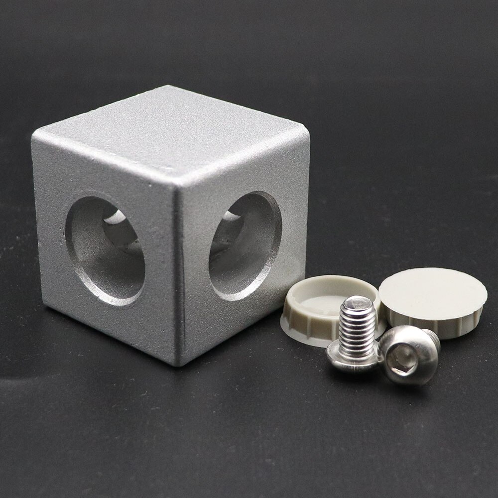 Raccords de connexion à Angle droit, profilé en aluminium / 3030/4040/4545, 2 3 voies, fixation de connecteur d&#39;angle, support externe, 1 pièce: 4040 2Way with Screw