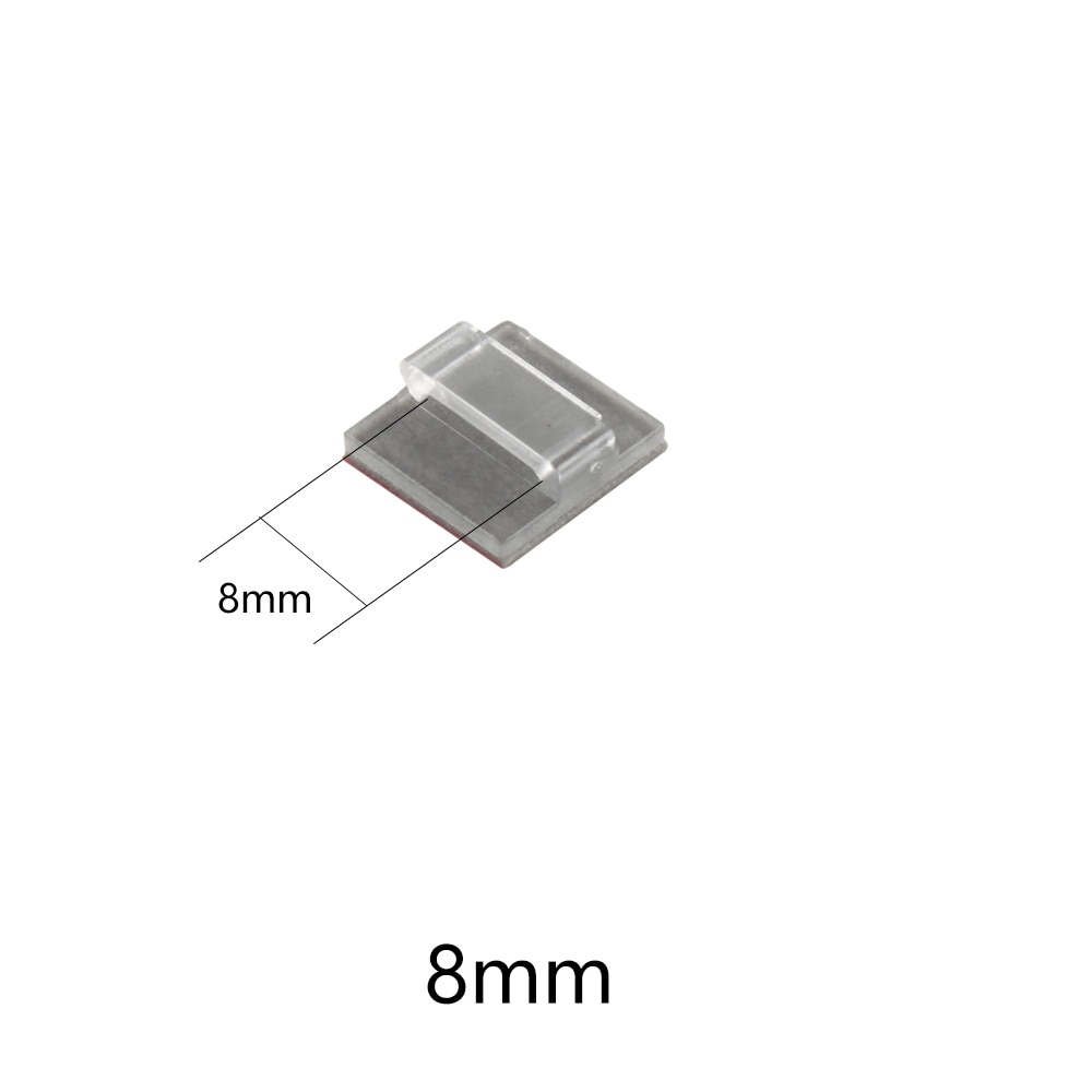 LED Strip Lysholder - 8mm/10mm Kabelklips - Selvklebende Feste