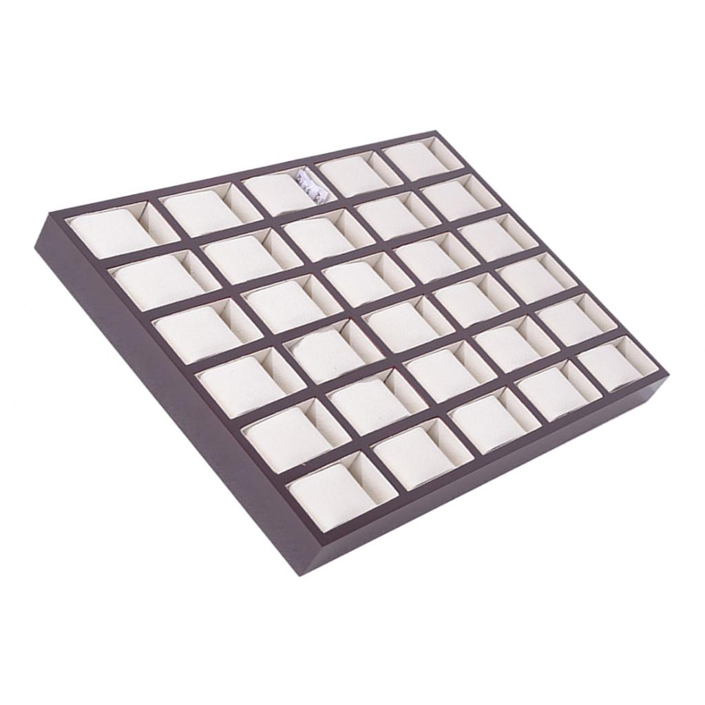 Natuurlijke Hout Polshorloge Box Tray Sieraden Winkel Display Opslag Houder Organizer