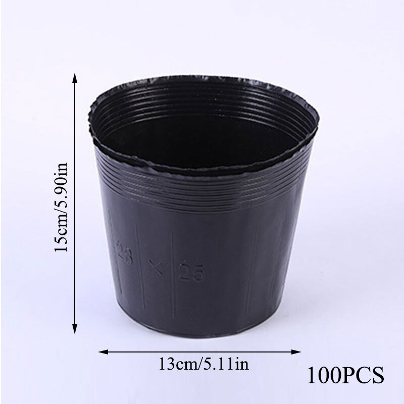 100Pcs 8 Size Kwekerij Pot Plastic In Kwekerij Potten Plantenbakken Niet Gecoat Box Tuin Voortplanting Container Grow Bag Tuin levert: green