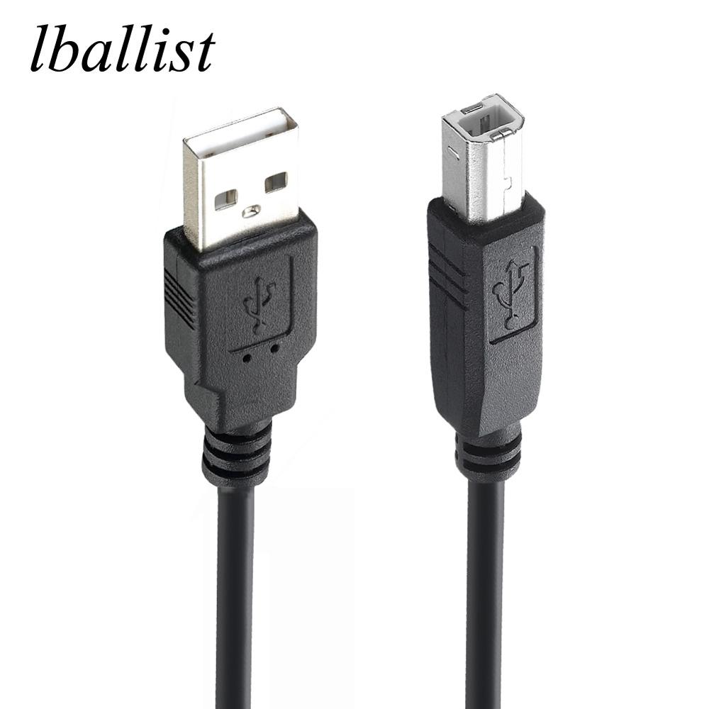 Lballist USB 2.0 Printer Kabel USB Type A Male naar B Male Folie Gevlochten (binnen) afgeschermde 30 cm 50 cm 1 m 1.5 m 1.8 m 3 m 5 m