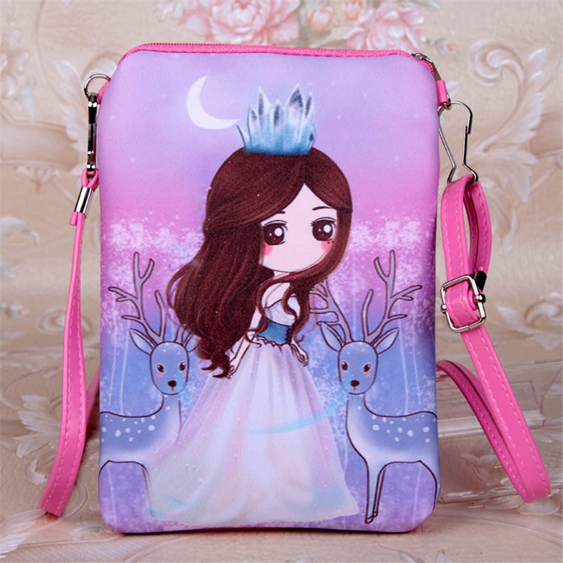 PU Cute Bao Bao Girls Cartoon Leather Shoulder Bag Female Purse Mini Crossbody Bags For Women Girl 18.5*12.5CM: I