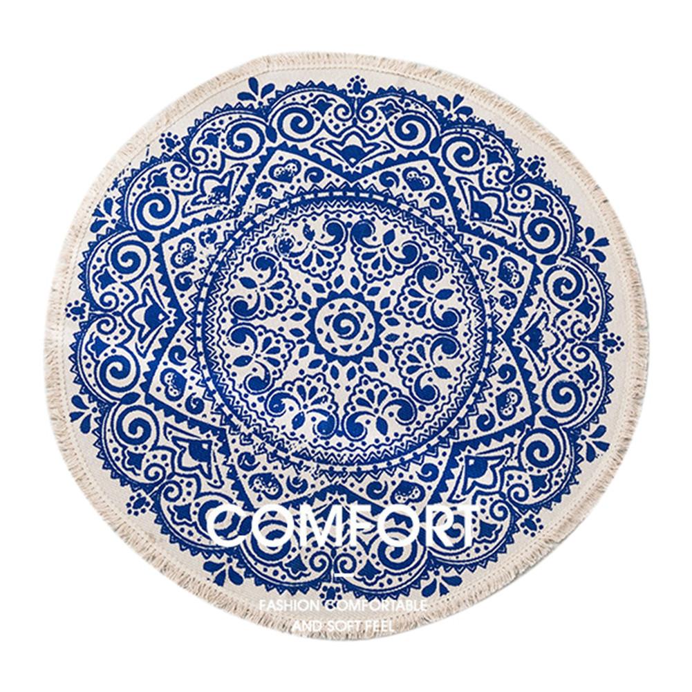 Bohemian Stijl Mandala Patroon Ronde Tapijt Antislip Badmat Soft Thicken Flanel Gebied Tapijt Voor Woonkamer Thuis decoratie: Default Title