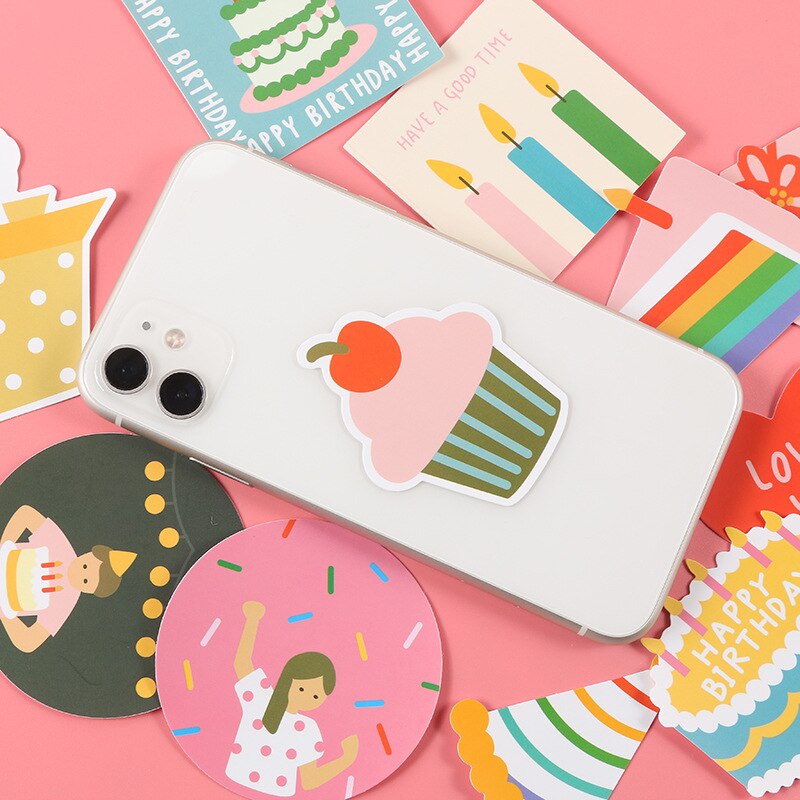 Ins birthday cake candle dessert sticker DIY scrapbooking happy planner Labels Sealing decoration sticker
