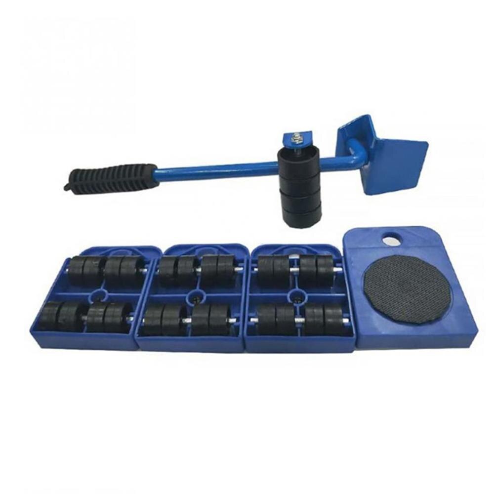 Home Trolley Lift And Move Slides Kit Easily System For Furniture 5 Packs Tool Set Furniture Lifter Transport set Heavy mover: Blue