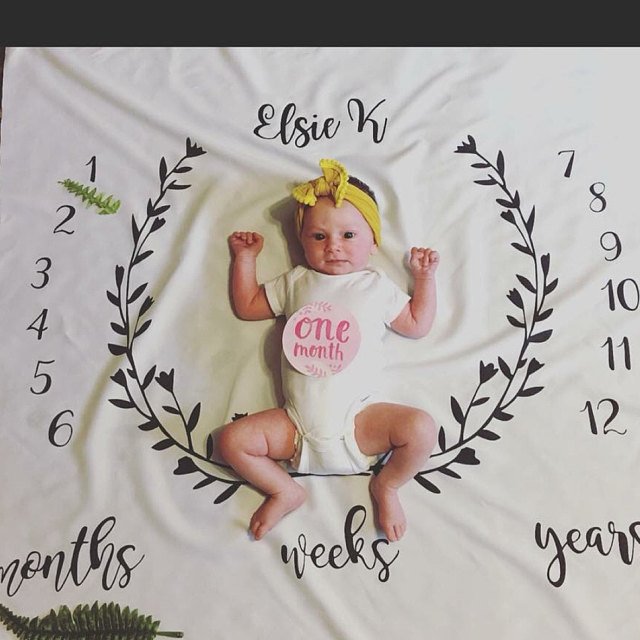 Garland Print Baby Milestone Deken Fotografie Maandelijkse Achtergrond Doek Peuter Baby Kinderen Camera Foto Props
