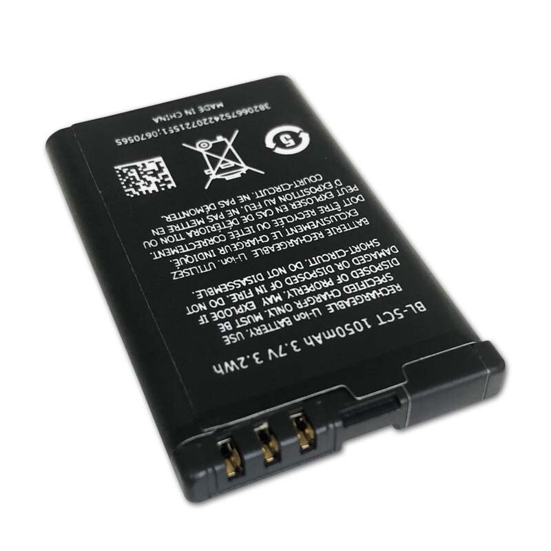 1PC 3,7 V 1050mAh BL-5CT de la batería de litio para Nokia C6-01 C5-00 6303C 6730C 6303i 5220 3720C 5220XM C3-01 baterías de teléfonos móviles