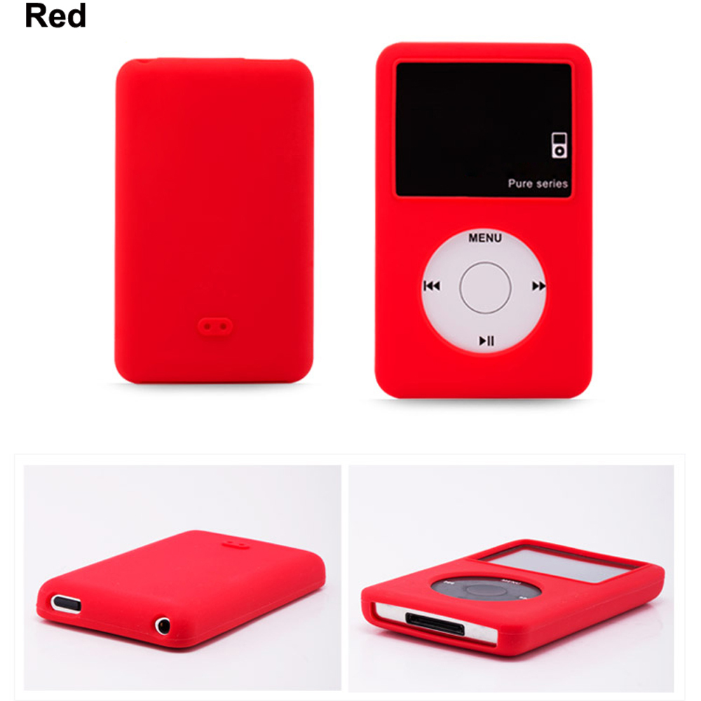 Soft Silicone Skin Case Cover Protective Shell for iPod 6th classic 80gb 120gb 7th classic thin 160gb: DEEP BLUE
