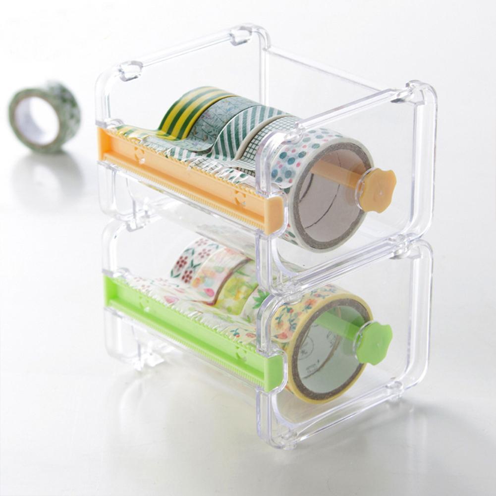 Mini Tape Dispenser, Small Tape Cutter, Washi Tape Cutter, Office Stationery, Transparent Tape Holder, Tape Dispenser