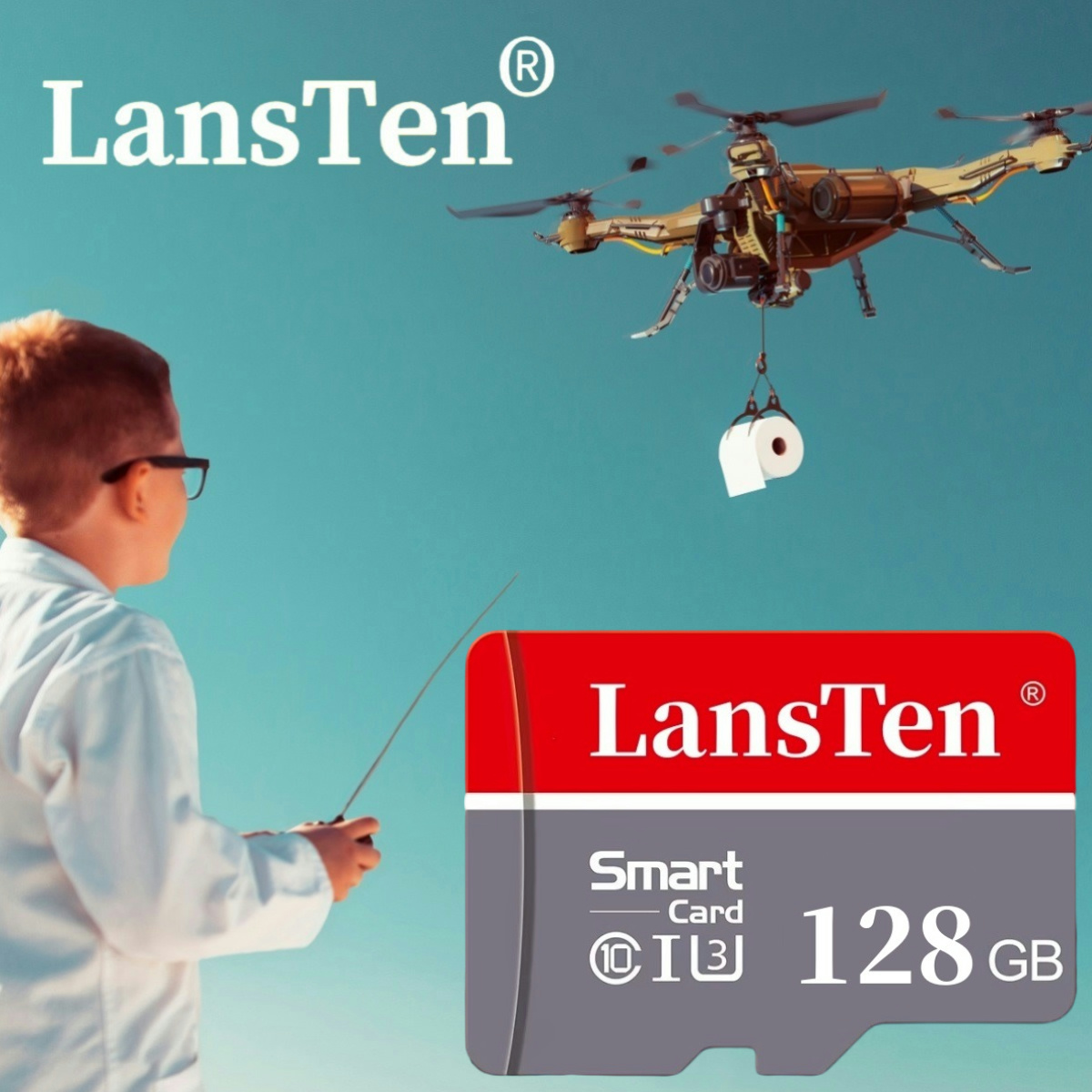 LansTen Memory Card 64MB 128MB 256MB 512MB 1GB 2GB 4GB 8GB 16GB 32GB 64GB 100GB 128GB 200GB 256GB A1 U3 Class10 TF Card