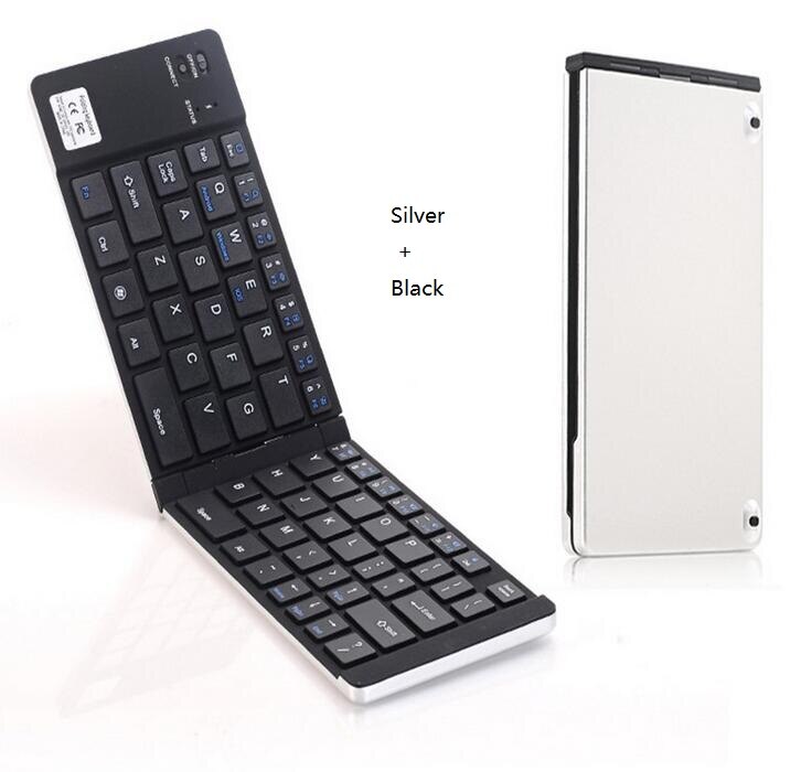 Kb228 taskua taitettava mini -näppäimistö metalli bluetooth langaton matkapuhelimen näppäimistö iphone -tabletille ipad xiaomi huawei älypuhelimet