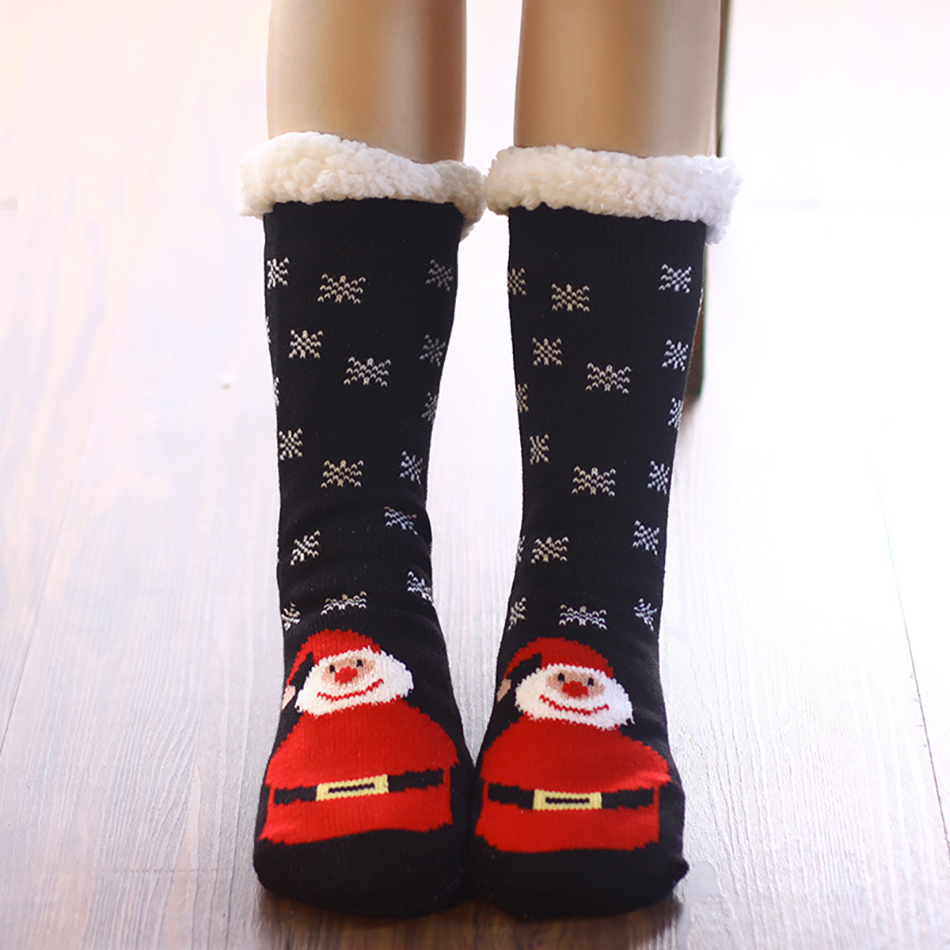 Kids Meisje Kerst Kousen Xmas Party Winter Warme Lange Sokken Kerstman Boom Sneeuwpop Kous Volwassen Accessoires