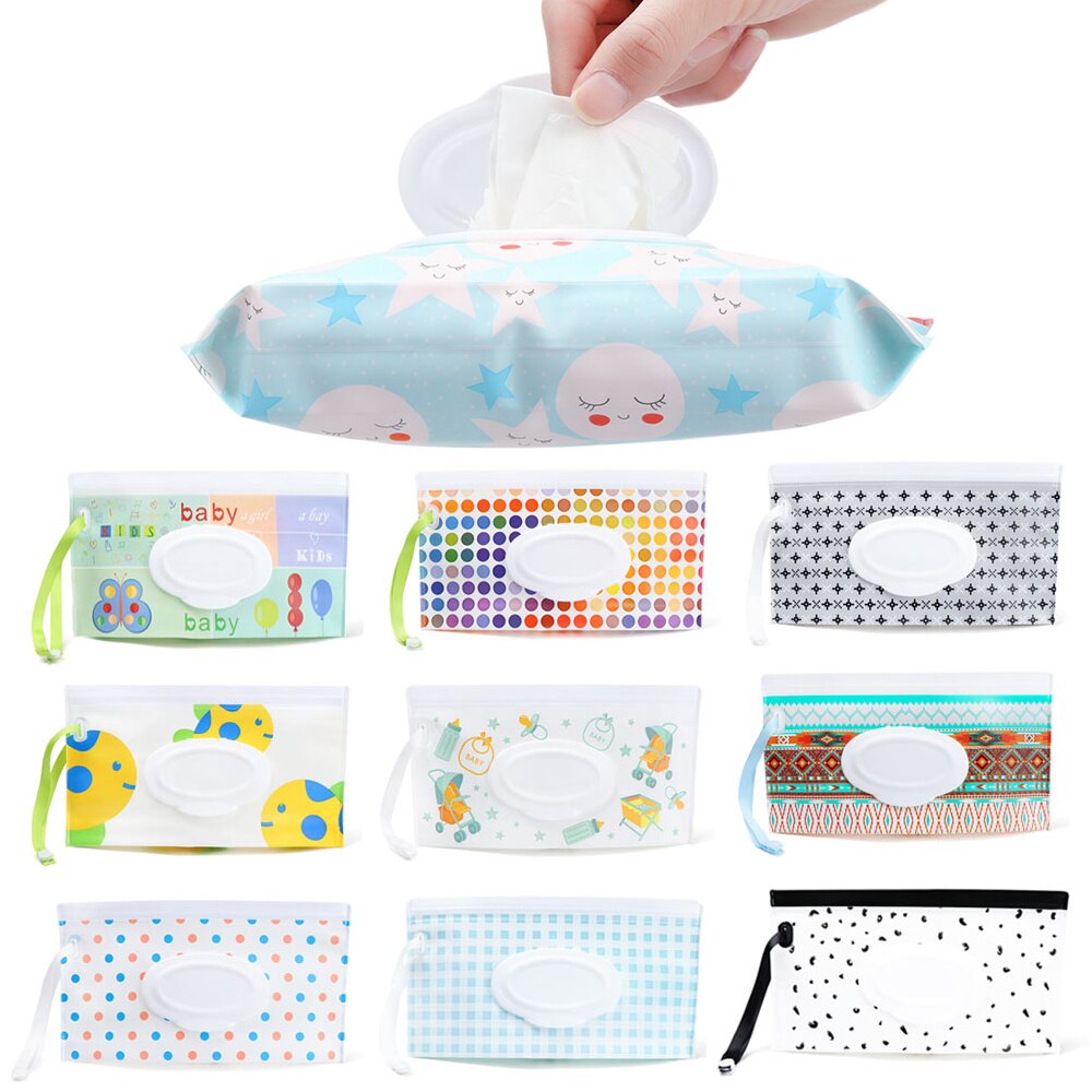 New EVA Baby Wet salviette custodia porta salviette uso riutilizzabile borsa per salviettine umidificate Flip Cover scatola per fazzoletti passeggino per esterni accessori