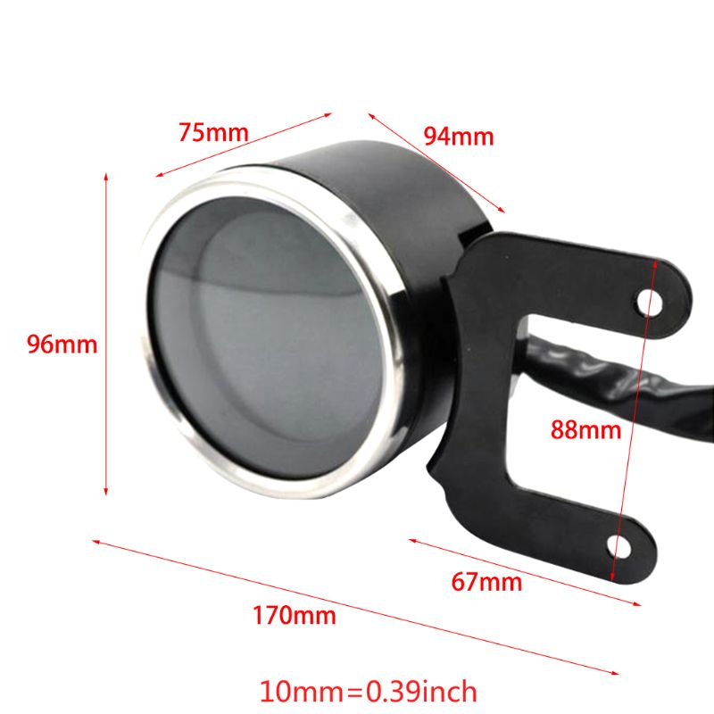 Multifunctionele Compteur Motor Gauge Lcd Digitale Styling Snelheidsmeter Voertuig Toerenteller Water Temp Gauge Motorcycle Fuel Meter