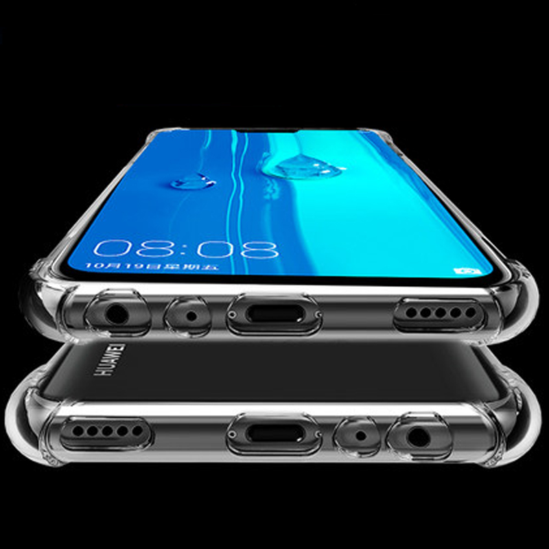 Yuetuo Soft Tpu Transparant Telefoon Terug Etui, Coque, Cover, case Voor Huawei Y6 Y9 Y7 Pro Y 6 9 7 Siliconen Accessoires
