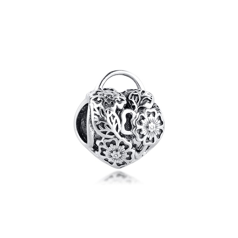 Ckk 925 Sterling Zilver Sparkling Ananas, clear Cz Charm Kralen Voor Sieraden Maken Diy Voor Vrouwen Fit Charms Armband 02025: Openwork floral
