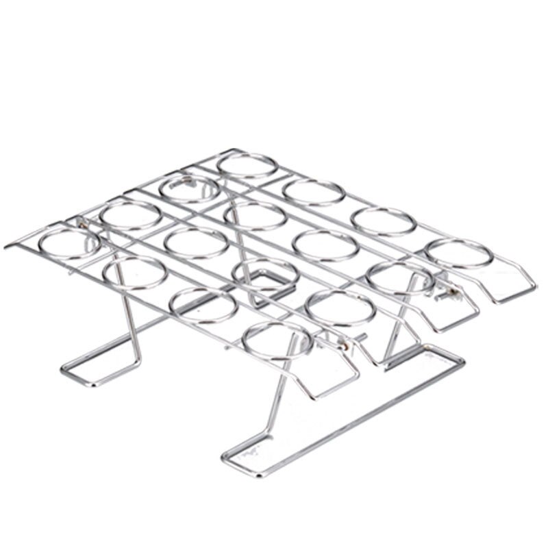 16 Hole Stainless Steel Ice Cream Cone Display Rack Stand Diy Ice Cream Cone Holders Baking Cake Cupcake Cooling Tray Holder: Silver
