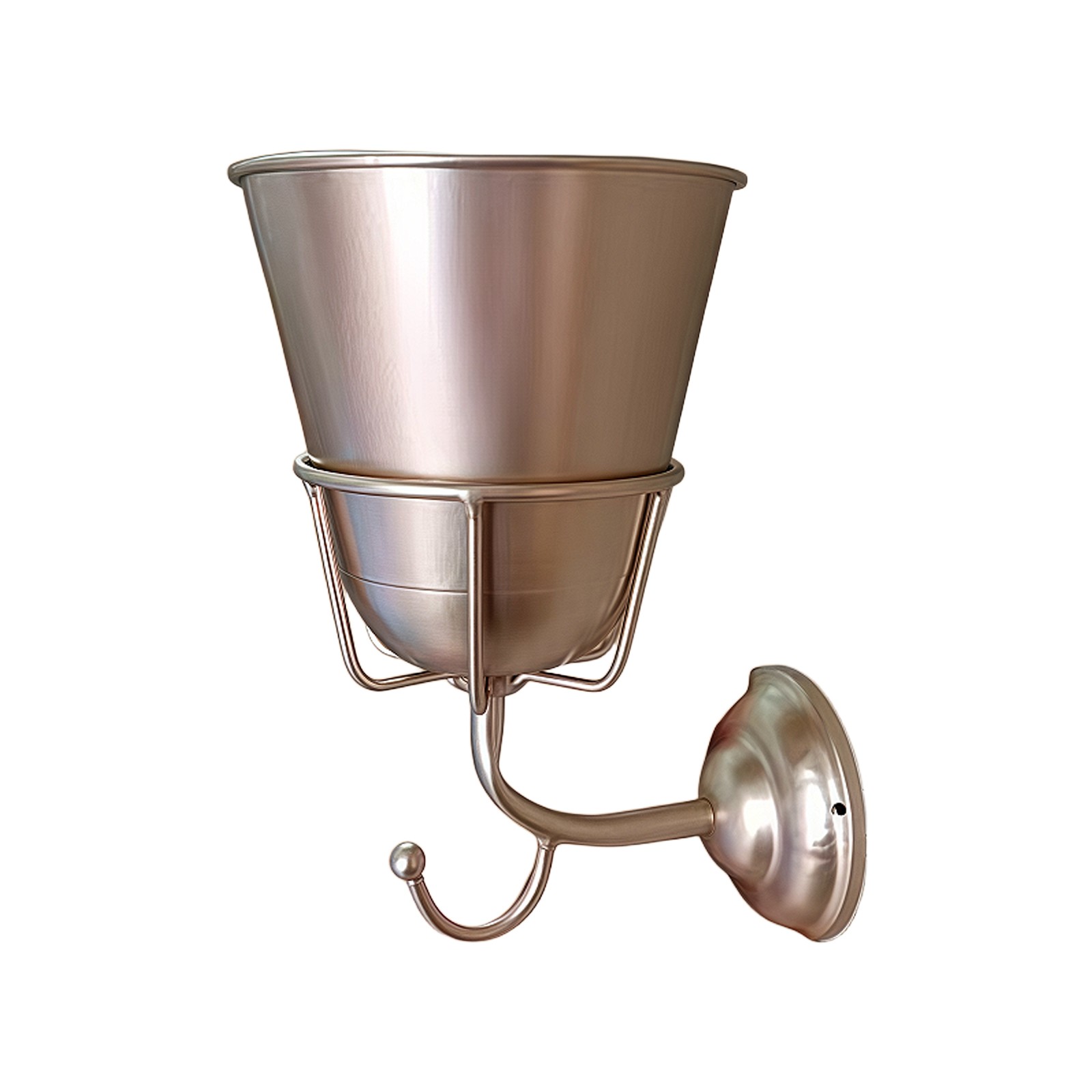 Metal Wall-mounted Hook Flower Pot Rack Stainless Steel Vintage Porch Balcony Wall Hanging Plant Holder Decoration: Gold