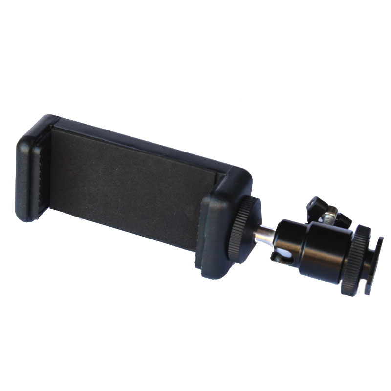 Sapata clipe de telefone universal moblie suporte do telefone com montagem 1/4 parafuso tripé monopé suporte para câmera slr