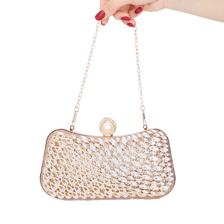 Evening Clutch Bag Women Bags Diamond Party Metal Crystal Clutches Luxury Small Hand Bags Chain Shoulder Bag