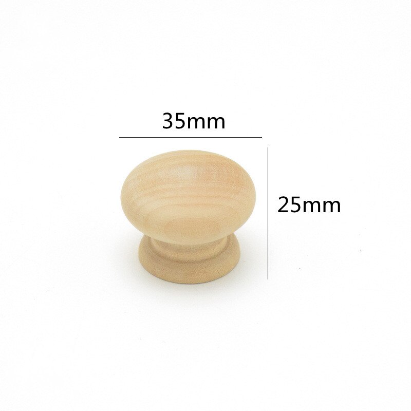 Gancho de madera Natural para colgar ropa, colgador de ropa montado en la pared, Soporte redondo decorativo para llaves, manija de puerta, accesorios de baño, ganchos decorativos: A30MM